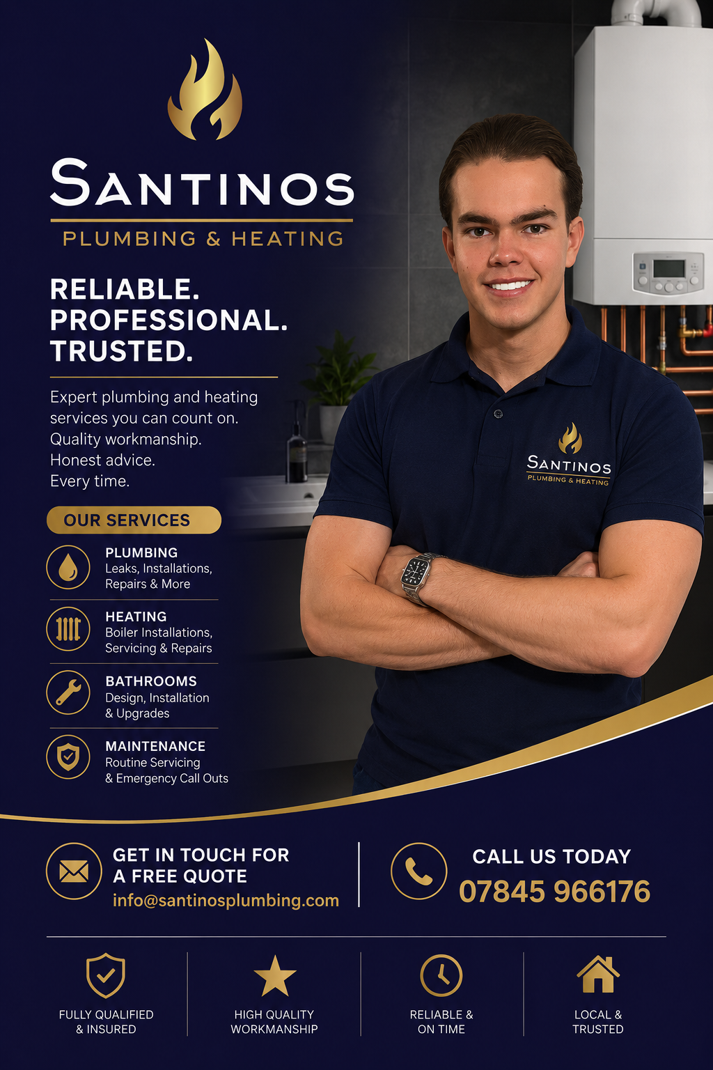 A Santinos Plumbing & Heating engineer